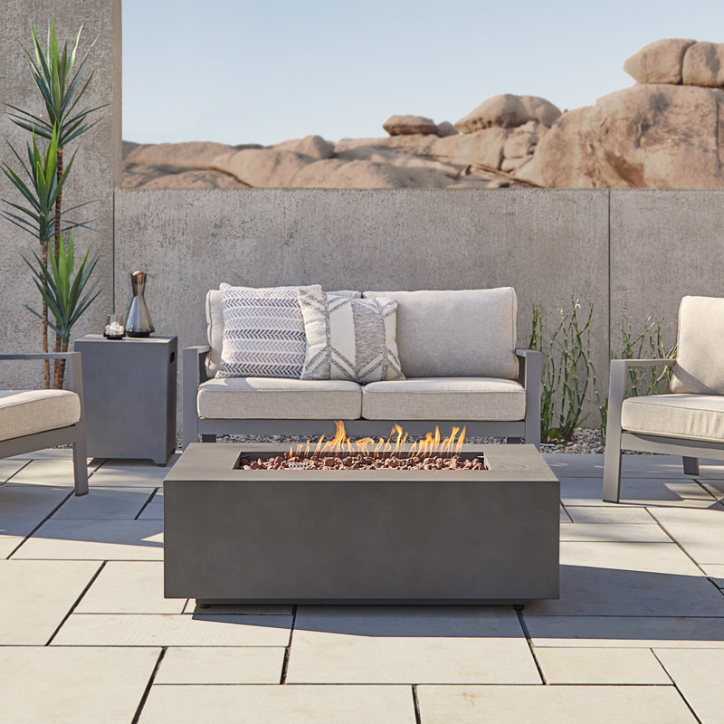 Real Flame AEGEAN Propane Natural Gas Outdoor Fire Pit Table Reviews Wayfair